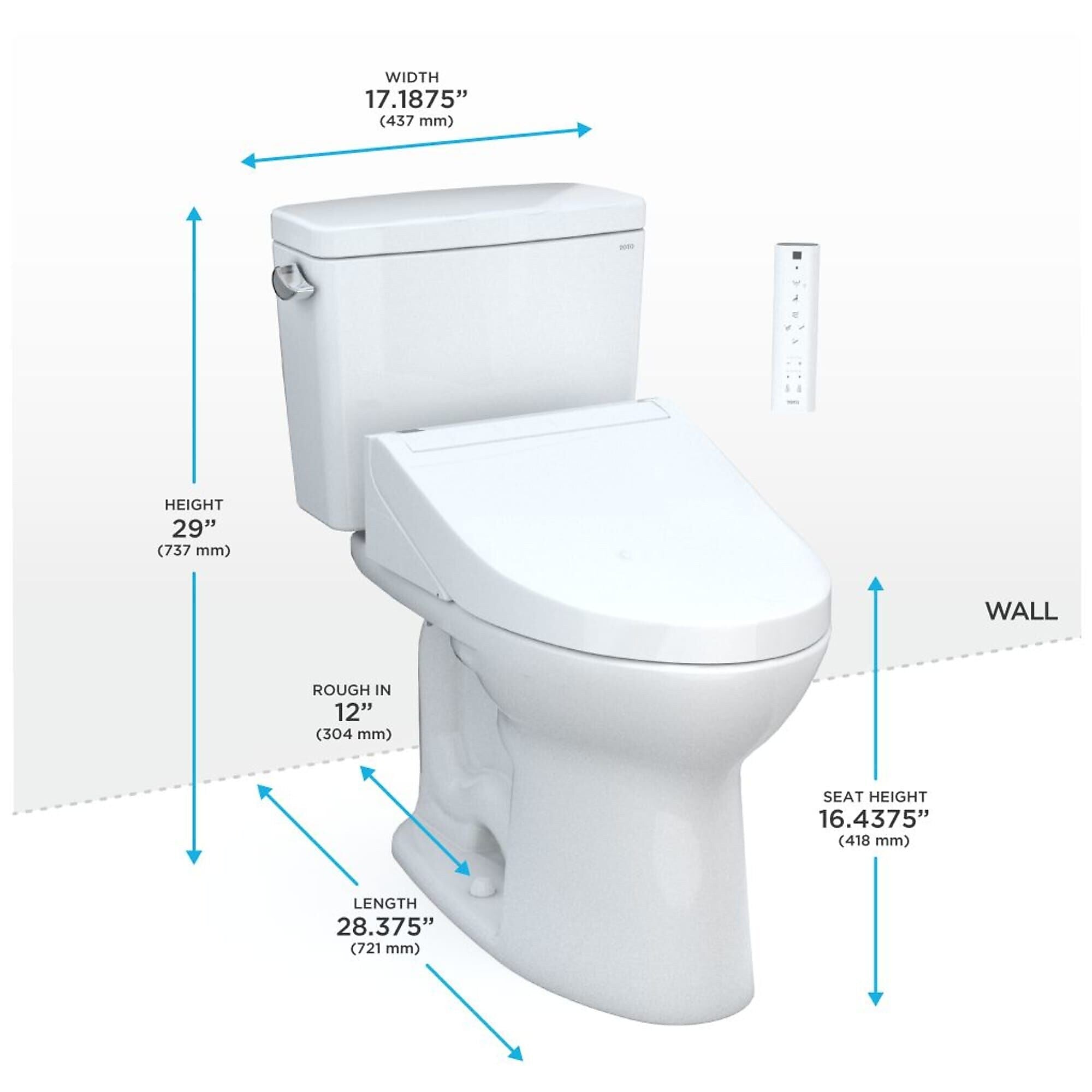 Toto Drake 1.28 gal. Gravity Flush Toilet, Cotton (MW7763084CEG#01)