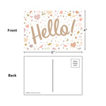 Teacher Created Resources Terrazzo Tones Hello Uncoated Postcards, Multicolored, 30 Cards/Pack, 6/Bundle (TCR7224-6)
