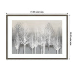 Amanti Art Trees on Gray by Kate Bennett Wood Framed Wall Art Print, 41" x 30" (A42675535020)