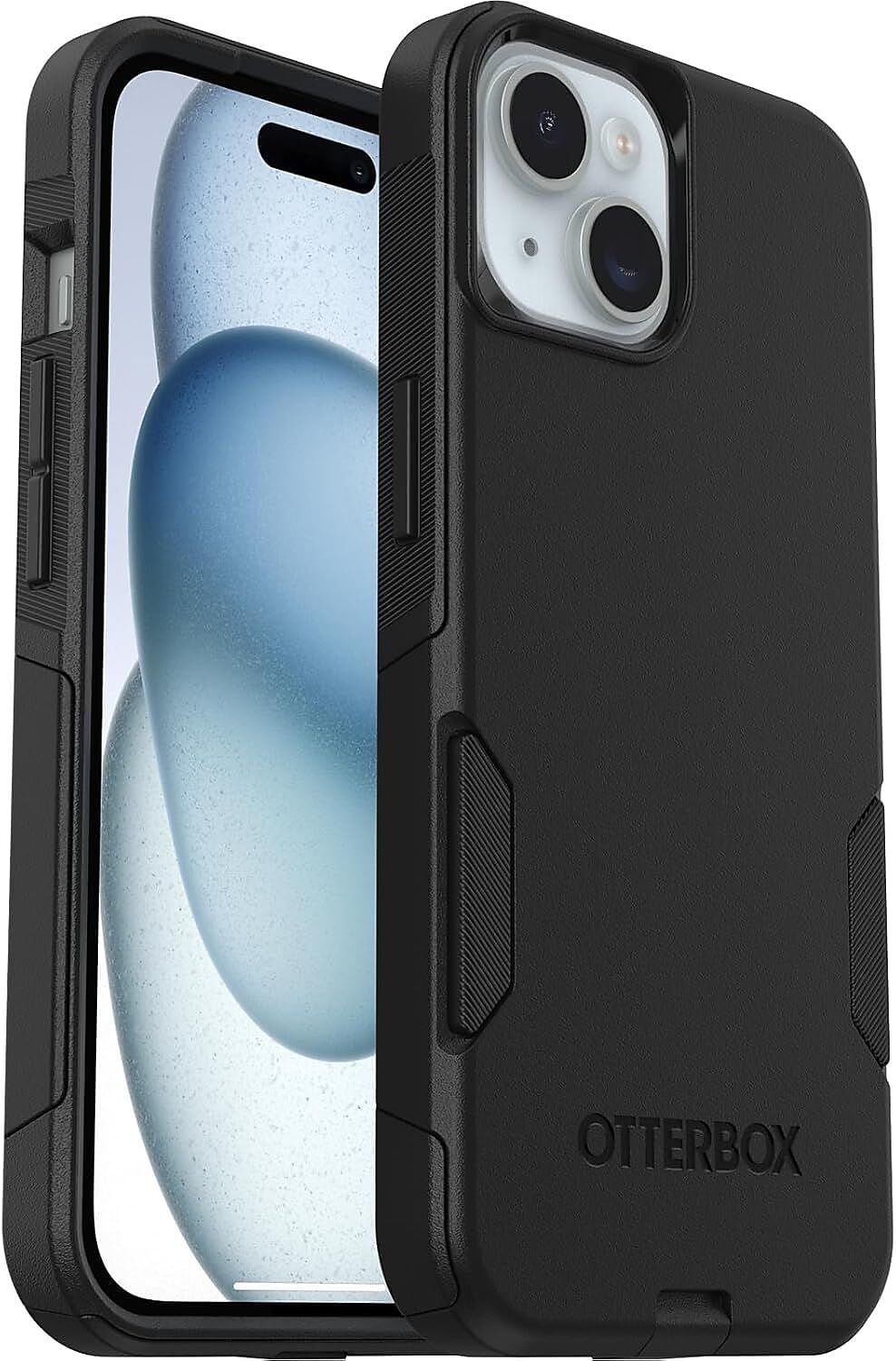 OtterBox Commuter MagSafe Rugged Case for iPhone 13/14/15, Shock Absorbing, Black (77-92606)