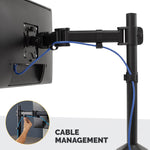 Fellowes Reflex Adjustable Monitor Arm, Up to 32" Monitor, Black (8502501)