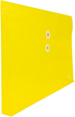 JAM Paper Premium Plastic Document File, Letter, Yellow, 3/Pack (218B1YEX3)