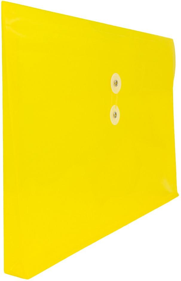 JAM Paper Premium Plastic Document File, Letter, Yellow, 3/Pack (218B1YEX3)
