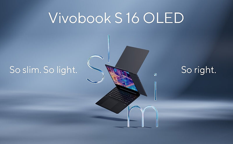 ASUS Vivobook S 16 2.8K OLED AI Laptop, Intel Core Ultra 9 285H, 16GB RAM, 1TB SSD, Backlit Keyboard, Windows 11 Home