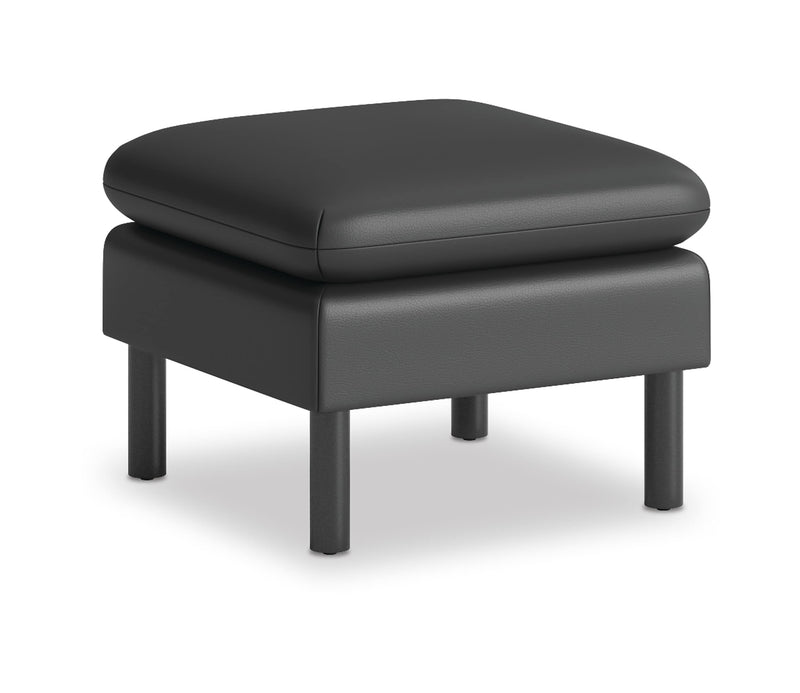 HON Parkwyn Polyurethane Ottoman, Black (HVLVLOT.BLK01)