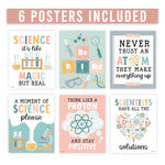 Hadley Designs 11" x 14" Boho Science Bulletin Board Classroom Decor Posters, 6/Set (HDDX004BE8MMP)