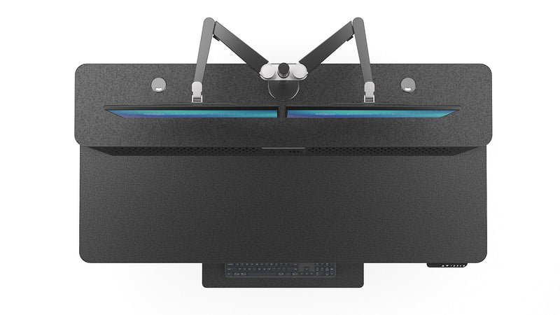 VersaDesk PowerLift Split-Level 60"W Electric Rectangular Adjustable Standing Desk, Black (PL2SD6030-BB)