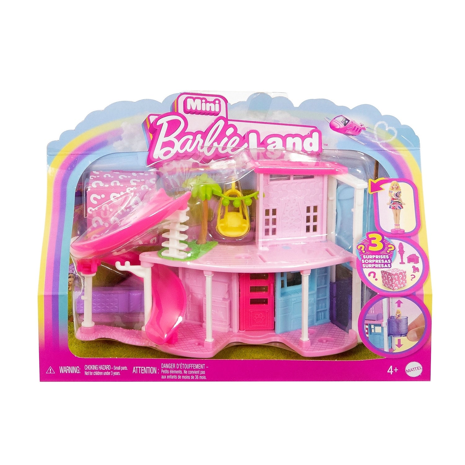 Mattel Barbie Plastic Mini Barbieland Doll House Playsets, 4/Pack (HYF45-CASE)
