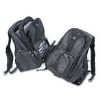 Contour Laptop Backpack, Fits Devices Up to 17", Ballistic Nylon, 15.75 x 9 x 19.5, Black