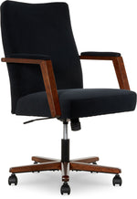 Finch NEO ONE Ergonomic Velvet Fabric/Wood Swivel Executive Chair, Black (52304-BLK)