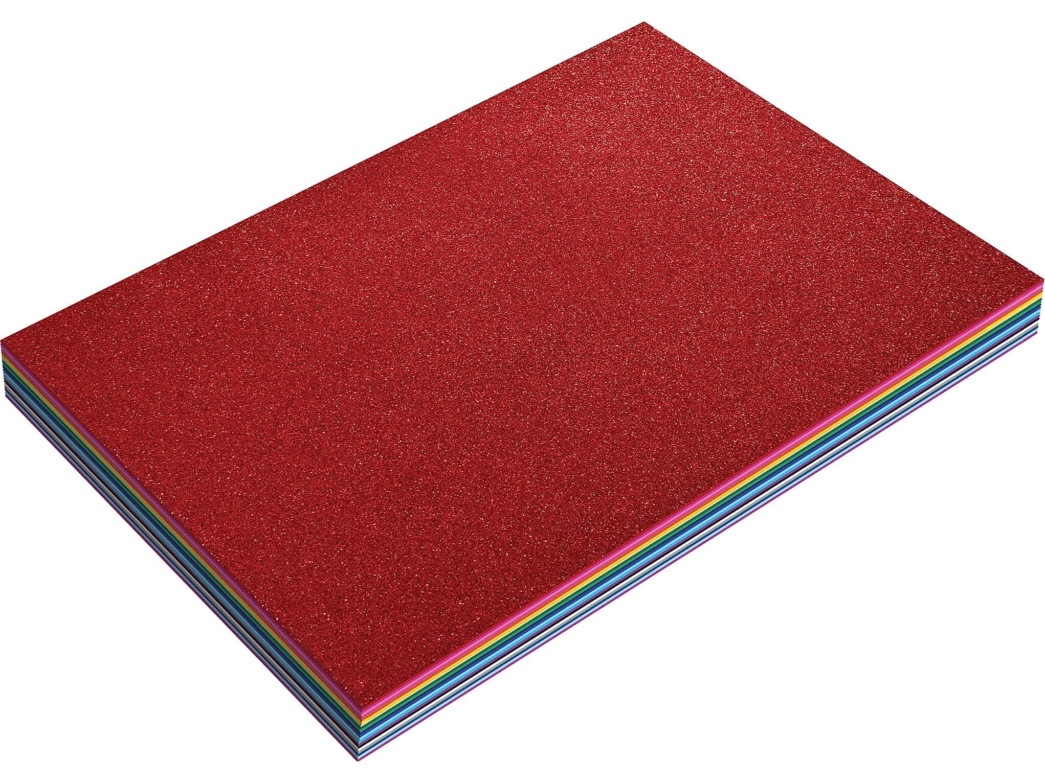 Better Office Glitter EVA Foam Sheets, Assorted Colors, 20/Pack (01151)
