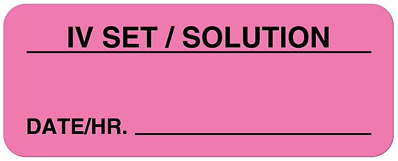 I.V. Tubing Change Label, 2-1/4" x 7/8"