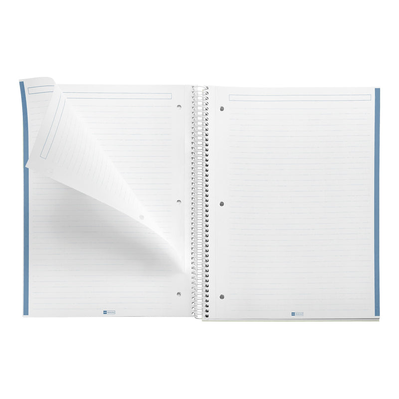 Miquelrius Emotions 1-Subject Notebook, 8.5" x 11", College-Ruled, 80 Sheets, Marine Blue, 5/Pack (48272CS)