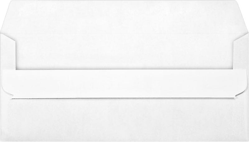 JAM Paper Booklet Envelope 4 1/8" x 9 1/2", White, 50/Pack (28727-50)