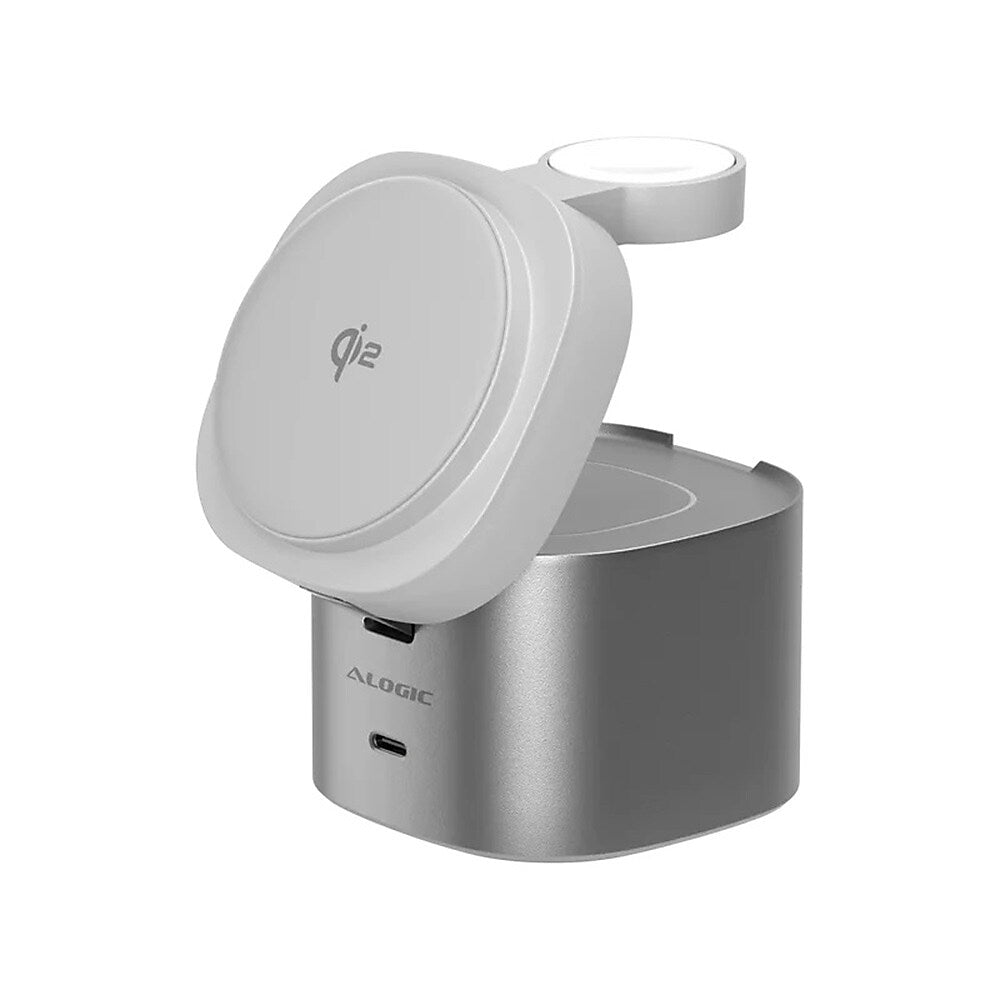 ALOGIC PowerPod 4-in-1 Magsafe Charging Stand, 30W, White (AL41WCPO-WH)