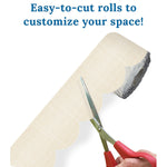 Carson Dellosa Education Linen Rolled Scalloped Borders, 3" x 65', Linen, 3/Bundle (CD-108505-3)