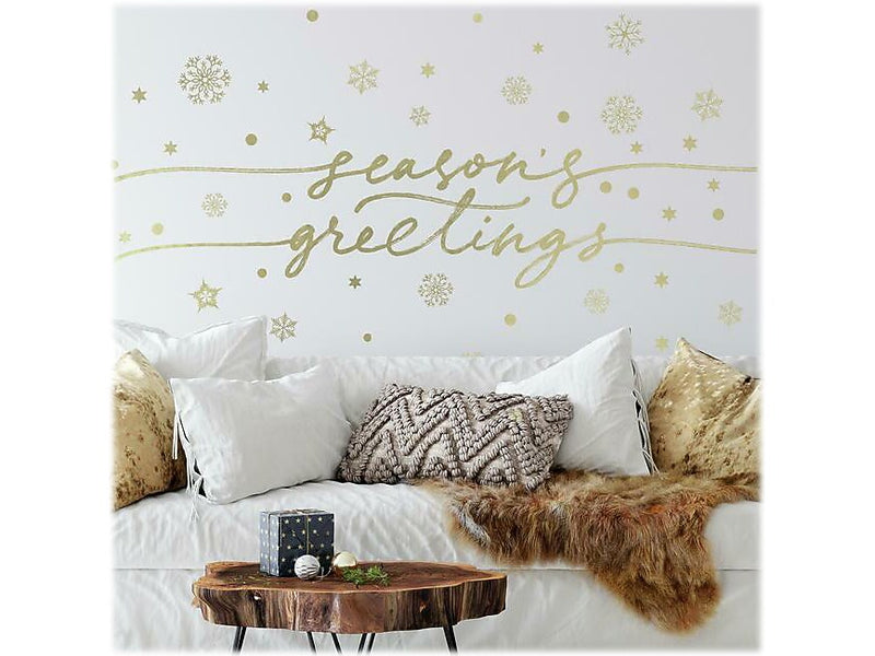 RoomMates Season's Greetings Contemporary Wall Decal Set, Holiday (RMK4837GM)