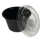 Boardwalk Souffle/Portion Cups, 4 oz, Polypropylene, Black, 2,500/Carton