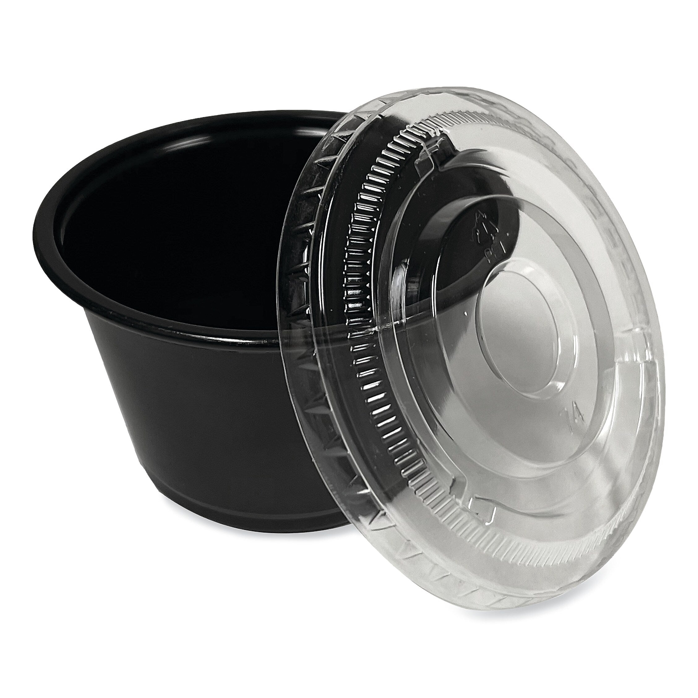 Boardwalk Souffle/Portion Cups, 4 oz, Polypropylene, Black, 2,500/Carton