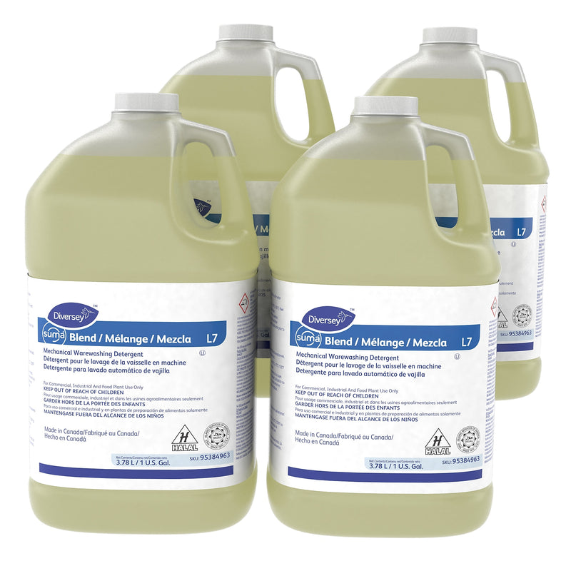 Diversey Suma Blend L7 Dishwasher Detergent Liquid, 128 oz., 4/Carton (95384963)