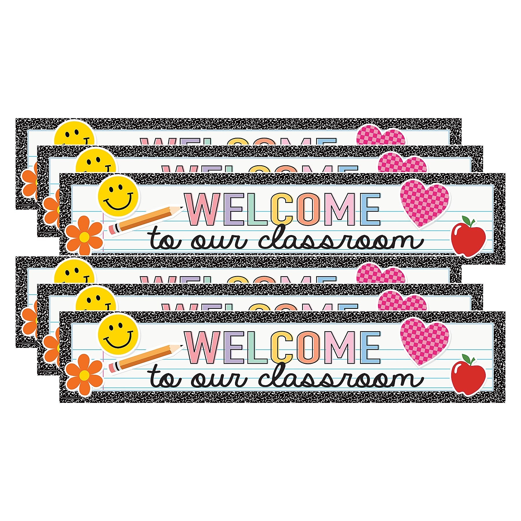 Teacher Created Resources Cool for School Welcome to Our Classroom Banner, 6/Pack (TCR9327-6)
