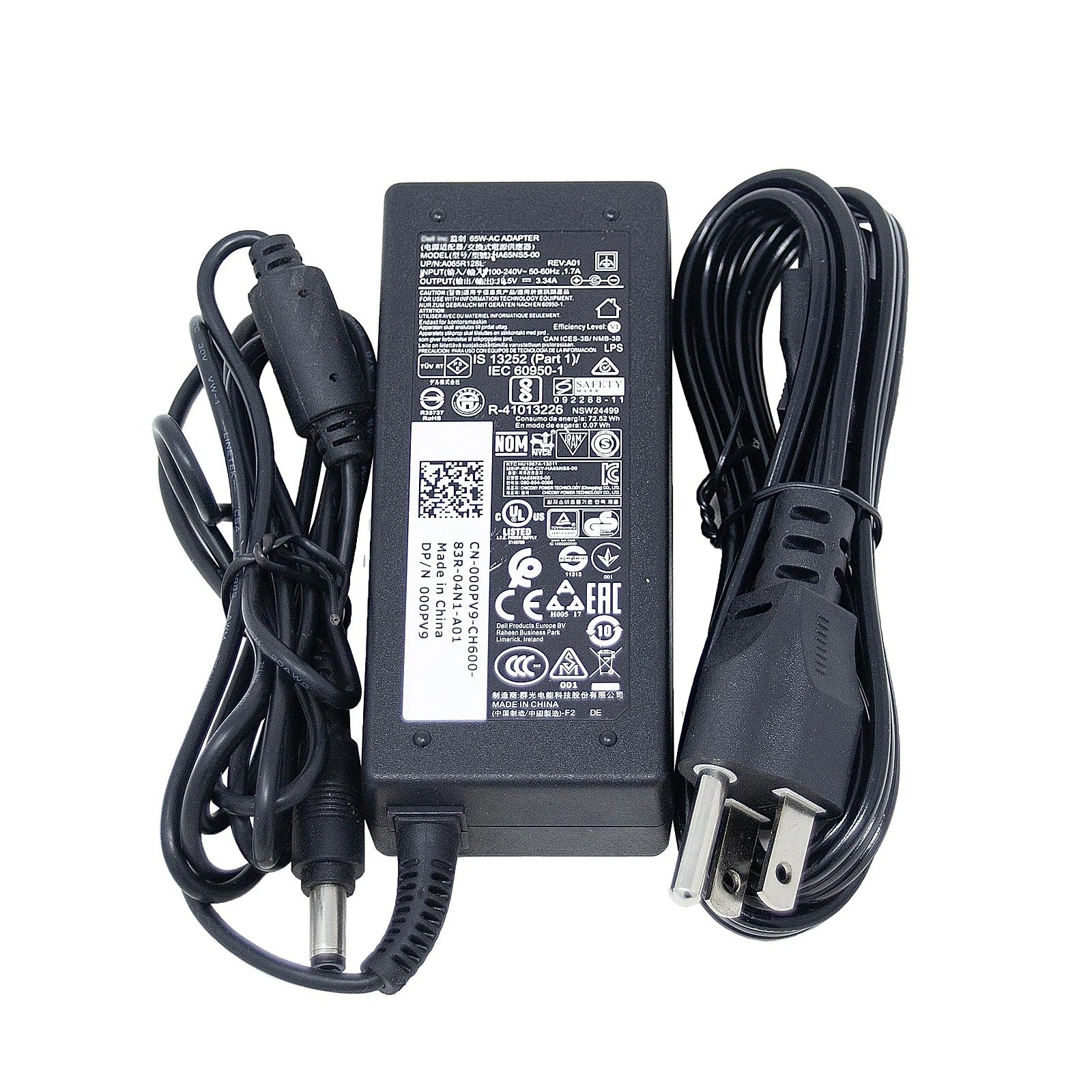 Dell 65W AC Power Adapter, Black (NY3GT)