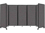 Versare The Room Divider 360 Freestanding Folding Portable Partition, 82"H x 168"W, Charcoal Gray Fabric (1182507)