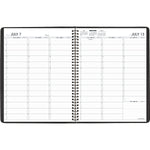 2025-2026 AT-A-GLANCE 8.25" x 11" Academic Year Weekly Appointment Book, Faux Leather Cover, Black (70-957-05-26)