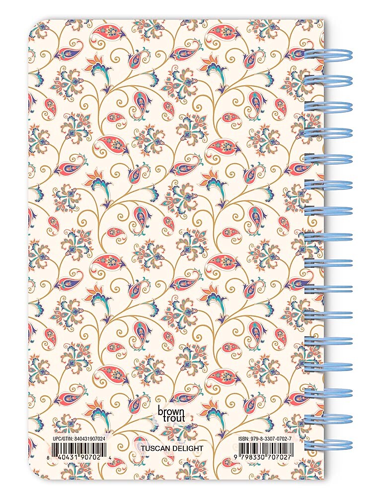 BrownTrout Tuscan Delight Hardcover Journal, 5.25" x 8.25", Multicolored, 192 Pages (9798330707027)