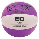 Champion Sports Leather Medicine Ball, Purple & White (CHMP240)