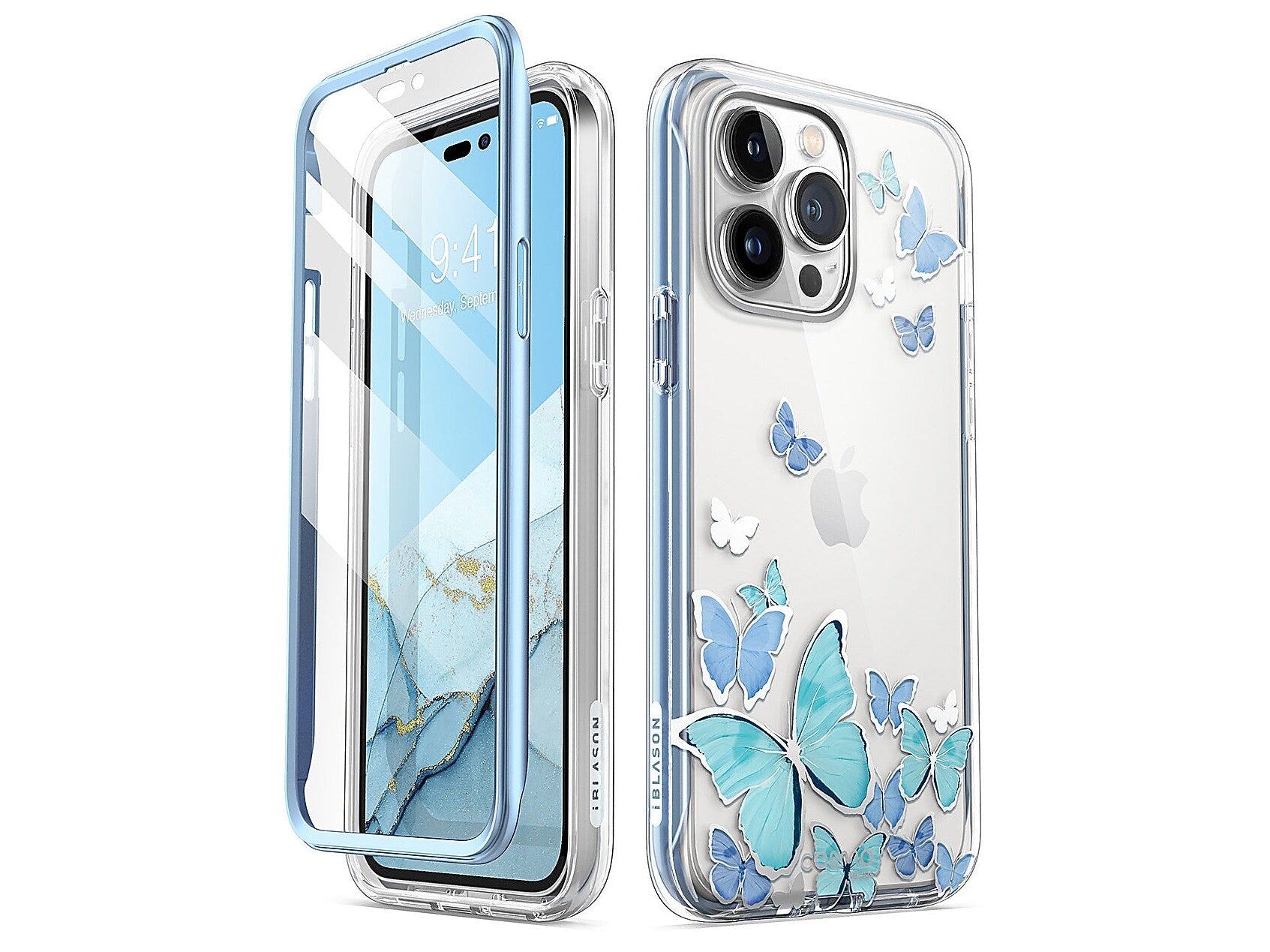 i-Blason Cosmo Bluefly Case for iPhone 14 Pro Max (iPhone2022Pro-6.7-Cosmo-SP-Bluefly)