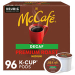 McCafe Premium Roast Decaf Coffee Keurig® K-Cup® Pods, Medium Roast, 96/Carton (080443CT)