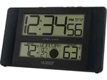 La Crosse Technology Atomic Digital Wall/Table Clock, 11.1" x 6.5" (513-1417BS)