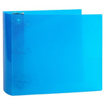 JAM Paper 4" 3-Ring Flexible Poly Binder, Blue (PB75245BU)