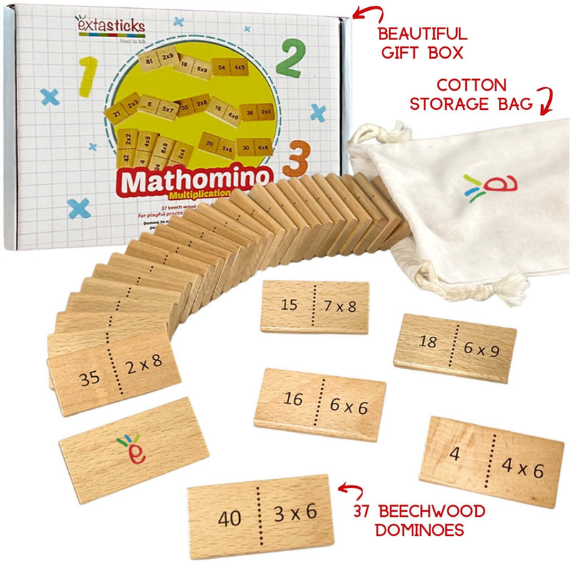 Extasticks Mathomino Times Tables Multiplication Domino Math Game (EXAE3307)
