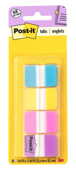 Post-it Tabs, 1" Wide, Assorted Colors, 88 Tabs/Pack (686-AYPV1IN)