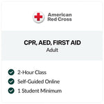 American Red Cross Online First Aid, CPR & AED Training Refresher Course, 1 Student (ARCAFACPRAEDOL)