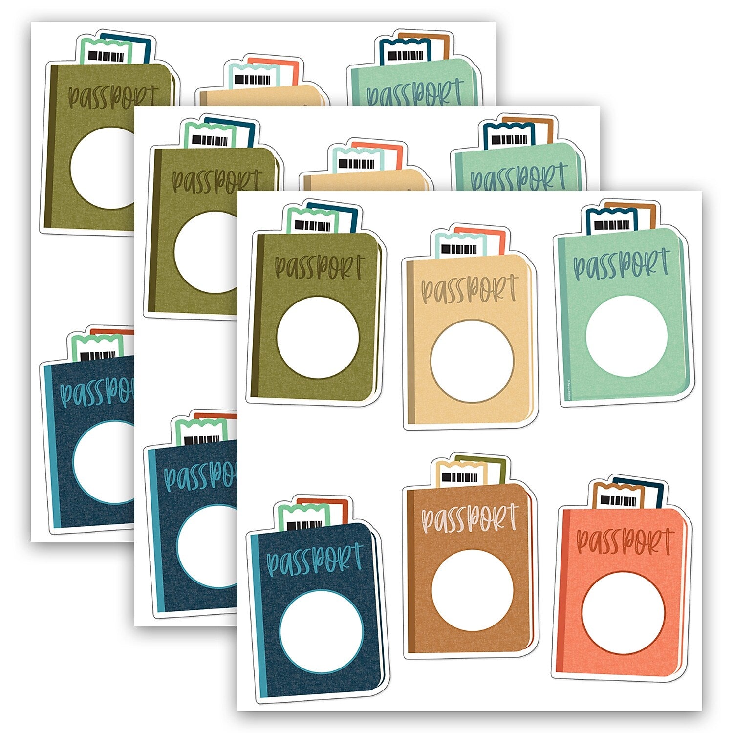 Carson Dellosa Education Let's Explore Passports Cut-Outs, 36/Pack, 3 Packs/Bundle (CD-120633-3)