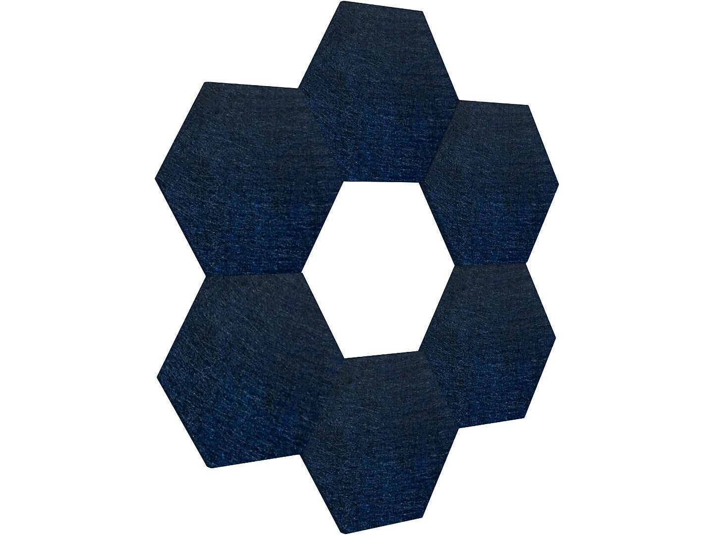 Luxor Reclaim Stick-On Decorative Acoustic Panels, 11"H x 9.5"W, Midnight Blue PET, 6/Pack (RCLMHEX057)