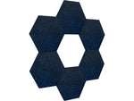 Luxor Reclaim Stick-On Decorative Acoustic Panels, 11"H x 9.5"W, Midnight Blue PET, 6/Pack (RCLMHEX057)