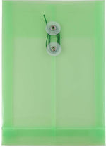 JAM Paper Premium Expanding Wallet with Button & String Closure, 6 1/4" x 9 1/4", Green, 3/Pack (472B1grx3)