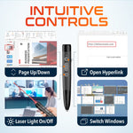 Delton LP99 2.4GHz Wireless Presentation Remote Laser Pointer, Black (DLP99)