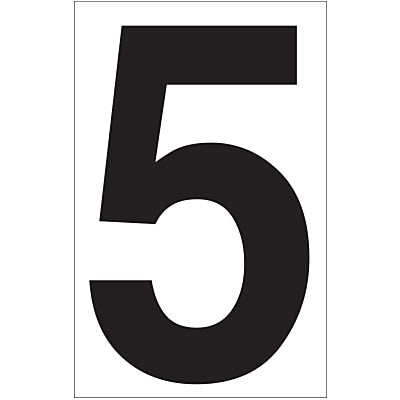 Labelmaster Numeral 5 Adhesive Label, 2", 50/Pack (NUMERAL5W)