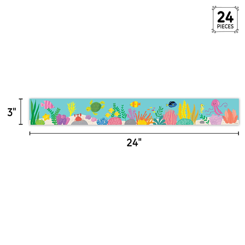 Creative Teaching Press EZ Border, 3" x 2', Sea Friends Under the Sea, 24/Pack, 3 Packs/Bundle (CTP11057-3)