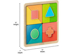 Flash Furniture Bright Beginnings Geometric Shape Building STEM Puzzle Board (MK-MK11145-GG)