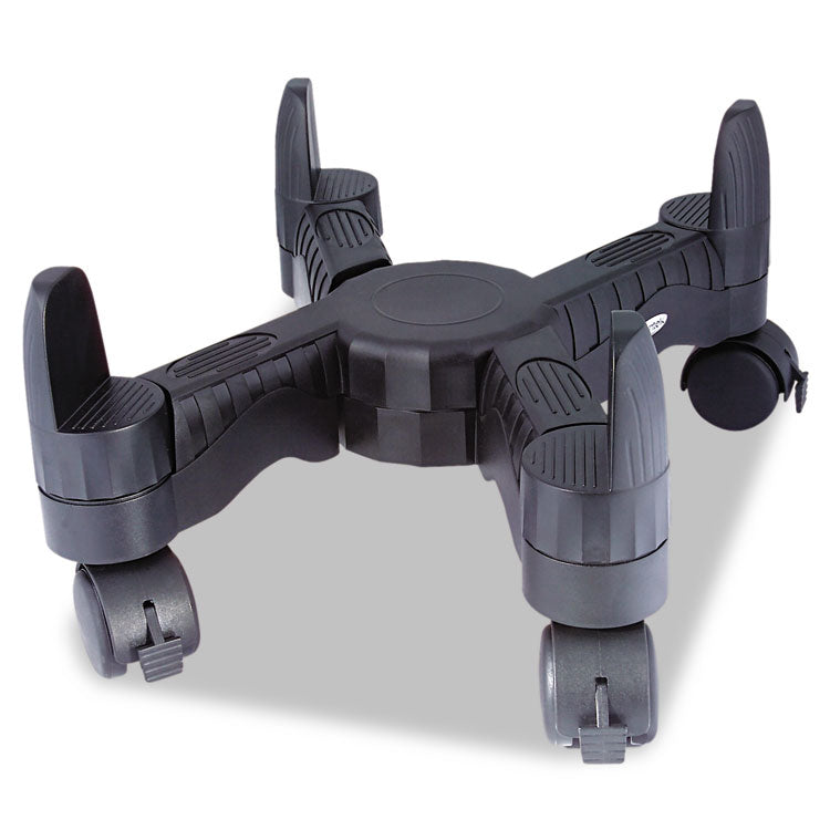 Mobile CPU Stand, Supports 60 lb, 4.5w x 16d x 7h, Black