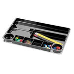 Officemate 9-Compartment Plastic Drawer Organizer, Black (OIC26032)