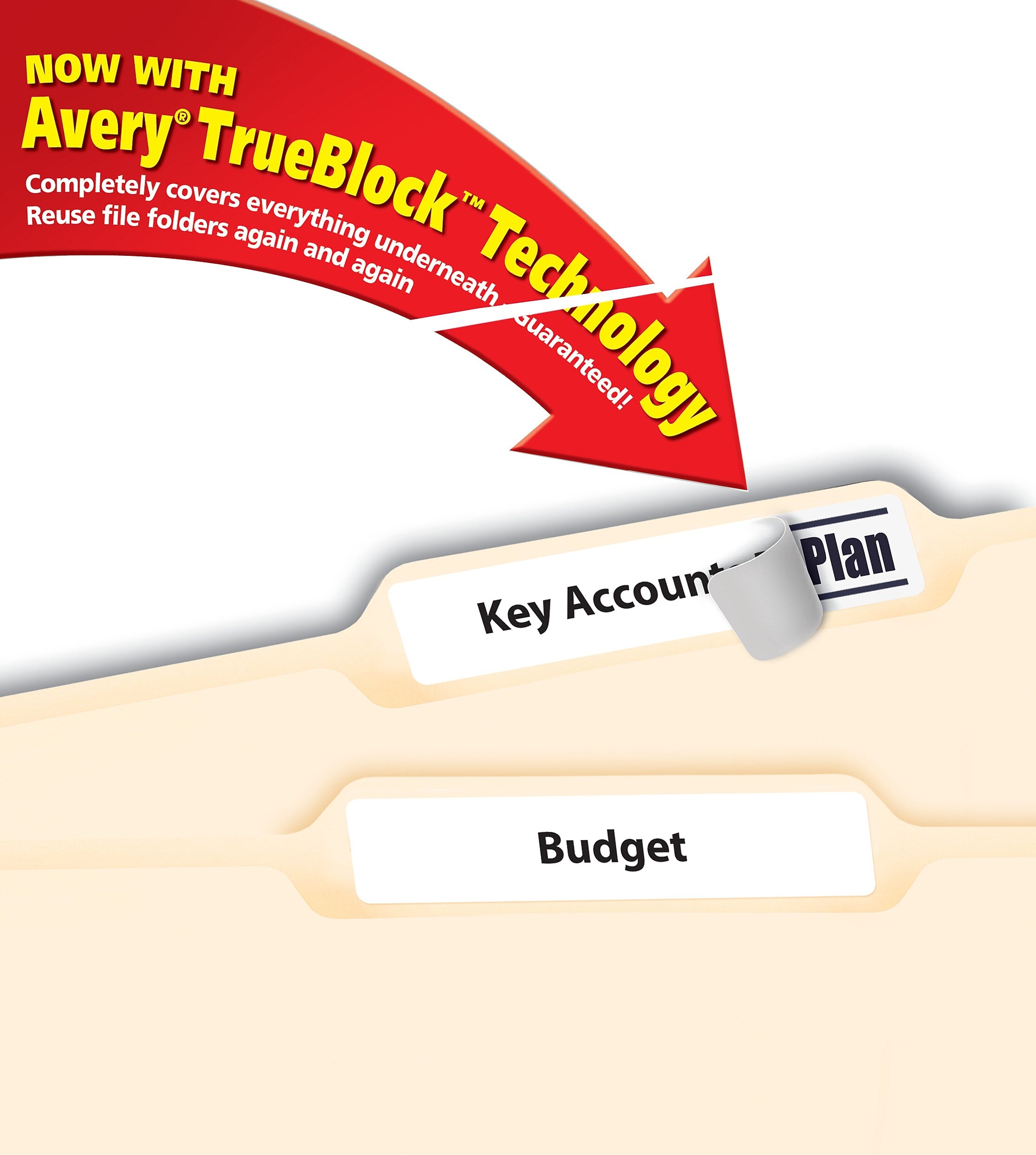 Avery TrueBlock Laser/Inkjet File Folder Labels, 2/3" x 3-7/16", White, 1,500 Labels/Pack (5366)