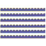 Carson Dellosa Education We Stick Together Scalloped Bulletin Board Borders, 3" x 3', Pop of Purple, 6/Bundle (CD-108519-6)