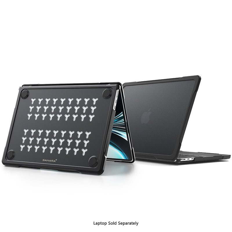 SaharaCase Raider Series 16" Laptop Case, Shock Absorbing, Black/Clear (LT00044)